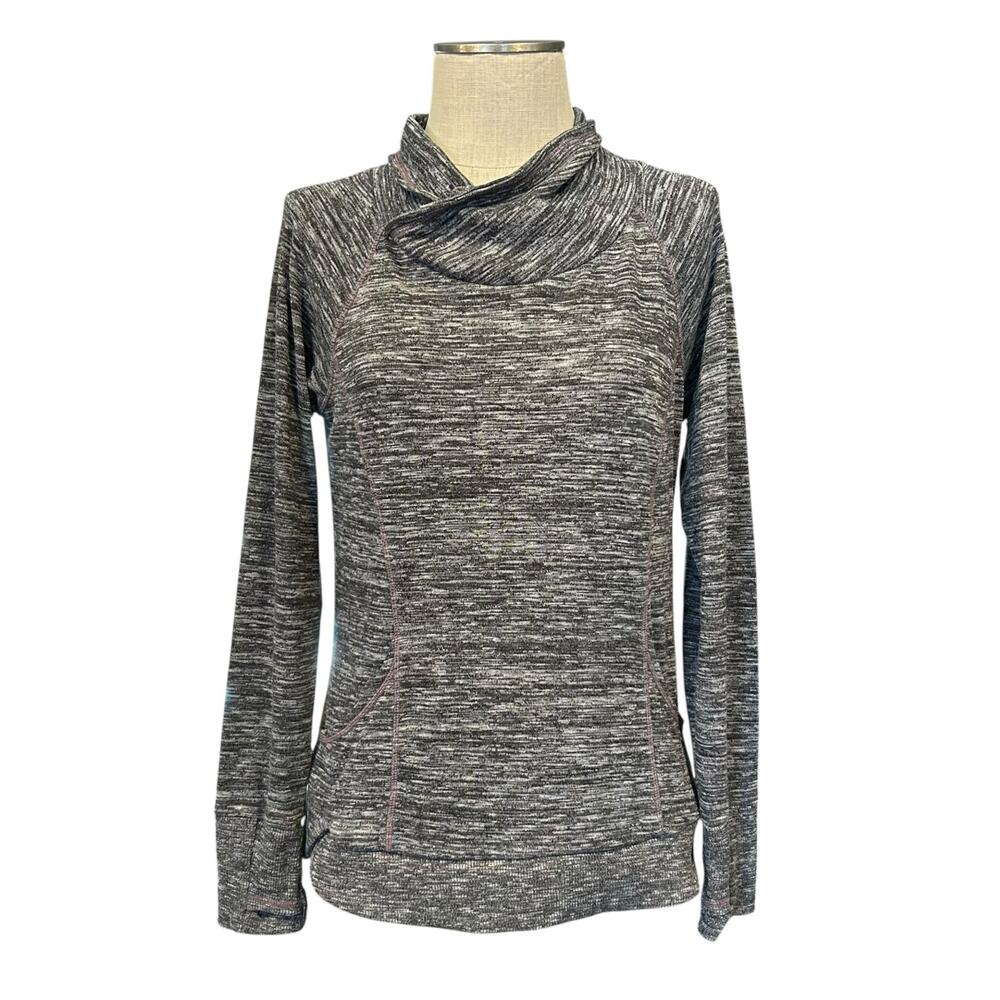 Athleta Gray Cowl Neck Pullover Long Sleeve Size Small